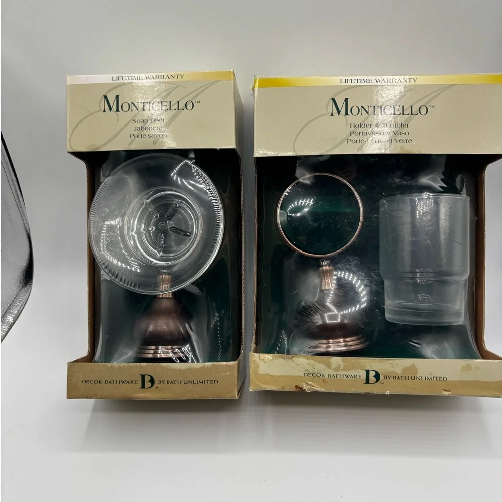 Rose Gold Soap Dish and Holder Set